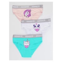 Denokids Girls' Pink-white-mint 3 Pieces Panty Set