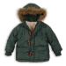 Khaki chlapecká zimní bunda/parka Kirwyn