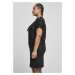 Dámské šaty // Urban classics  Ladies Cut On Sleeve Printed Tee Dress black/black