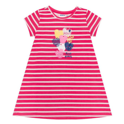 Dívčí šaty - WINKIKI WKG 11043, růžová/ proužek Barva: Růžová