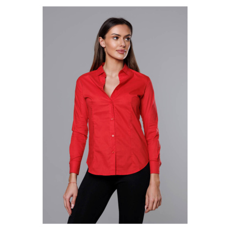 Klasická červená dámská košile (HH039-5) J.STYLE