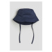 H & M - Bavlněný klobouk bucket - modrá