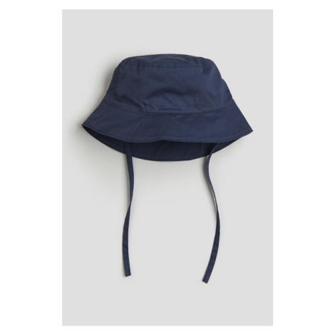 H & M - Bavlněný klobouk bucket - modrá H&M
