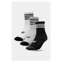 4F Casual Boys Vysoké kotníkové ponožky 3-PACK Vícebarevné