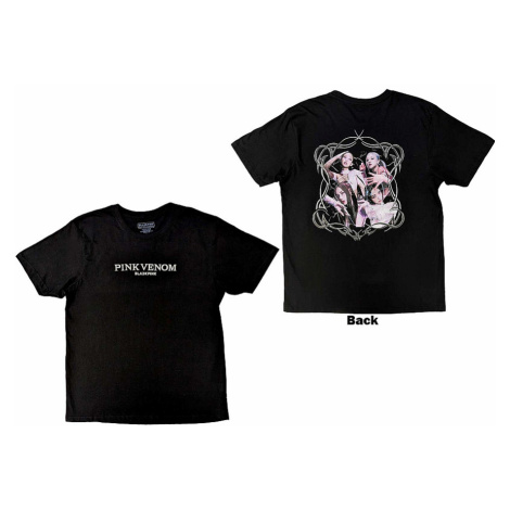 BlackPink tričko, Pink Venom BP Embroidery Black, pánské RockOff