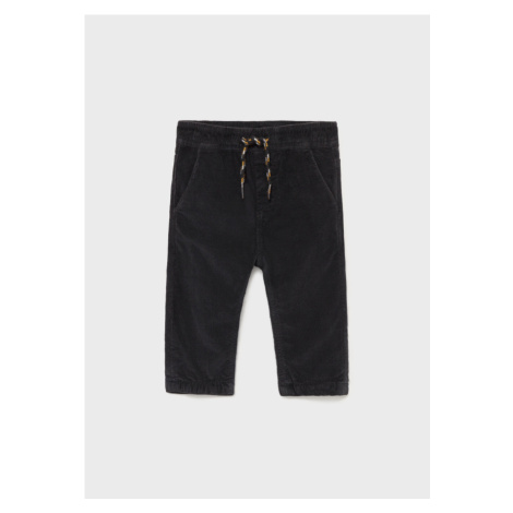 Manšestrové kalhoty s gumou v pase černé BABY Mayoral