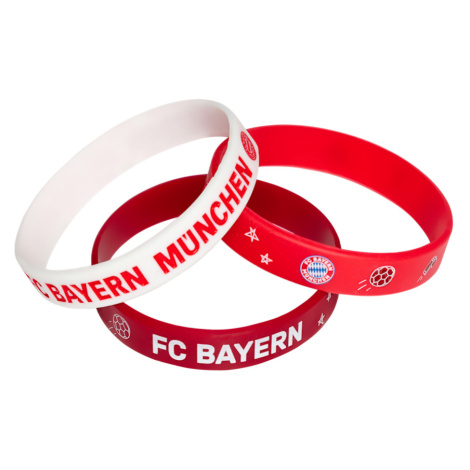 Bayern Mnichov 3pack gumový náramek KIDS red white