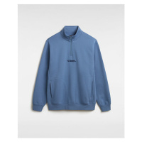 VANS Lowered Quarter Zip Sweatshirt Men Blue, Size