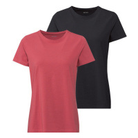 esmara® Dámské triko, 2 kusy (černá/červená)