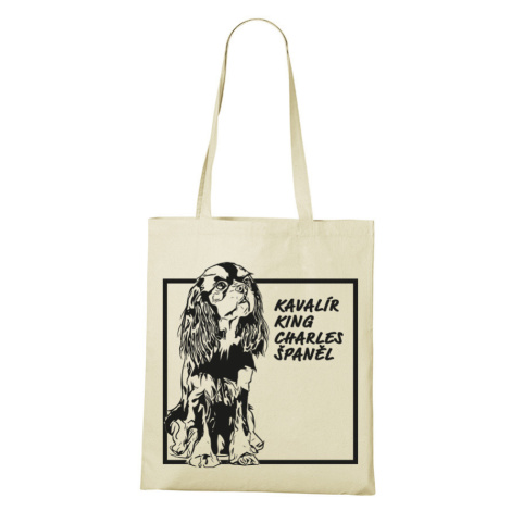 Ekologická nákupní taška s potiskem plemene Kavalír King BezvaTriko