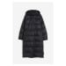 H & M - Vodoodpudivý péřový kabát - černá