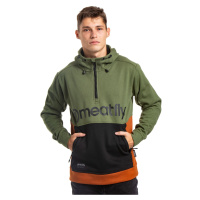 Meatfly pánská technická mikina Tason Olive/Black | Zelená