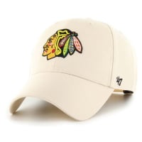 Čepice s vlněnou směsí 47brand NHL Chicago Blackhawks béžová barva, s aplikací, H-MVPSP04WBP-NTB