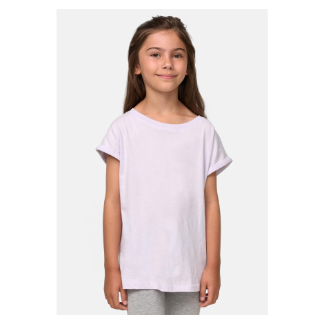 Dívčí organické tričko s prodlouženým ramenem soft lilac Urban Classics