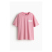 H & M - Oversized tričko's potiskem - růžová