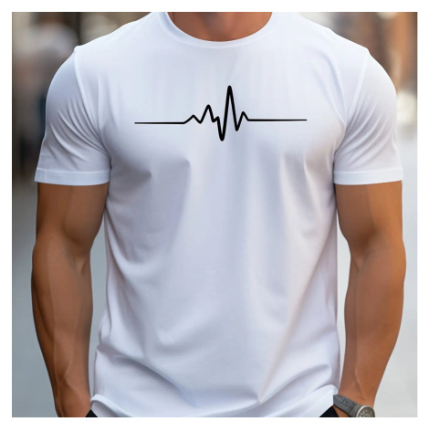 Pánské bavlněné tričko – krátký rukáv, potisk, sportovní střih