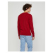 Červené pánské tričko Tommy Hilfiger Stretch Slim Fit Long Sleeve Tee
