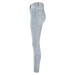 Ladies High Waist Skinny Jeans - authentic blue wash