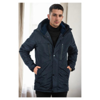 95968 Dewberry Hooded Coat Parka with Fleece Inside-NAVY