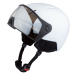 CRIVIT Dětská lyžařská a snowboardová helma s vizírem (bílá)