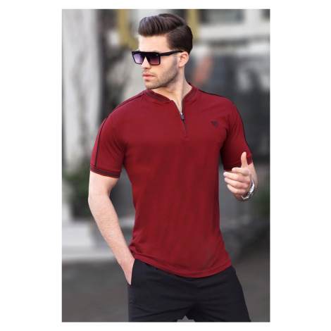 Madmext Claret Red Polo Men's T-Shirt 9281