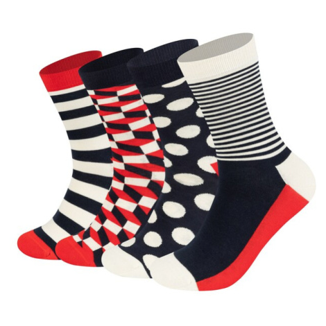 Happy Socks Ponožky námořnická modř / červená / bílá