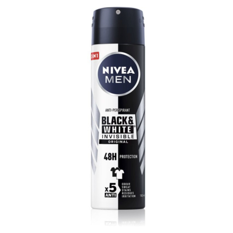 Nivea Men Invisible Black & White antiperspirant ve spreji pro muže 150 ml