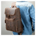 Kožený batoh přírodní kůže NW235