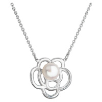 Evolution Group Perlový náhrdelník s pravou říční perlou bílá kytička 22034.1