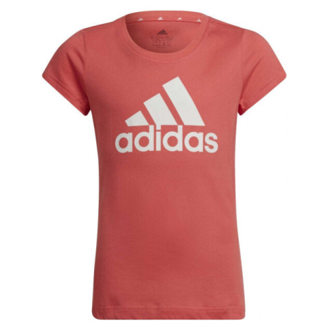 adidas BIG LOGO TEE Dívčí tričko, růžová, velikost