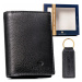 Pánská kožená peněženka a klíčenka PTN SET-M-N4-D
