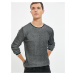 Koton Knitwear Sweater Crew Neck Textured Slim Fit Long Sleeve