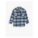 Koton Oversize Lumberjack Shirt with a flap and pockets, long sleeves and soft texture.