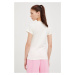 Bavlněné tričko New Balance Wt91546mlt béžová barva