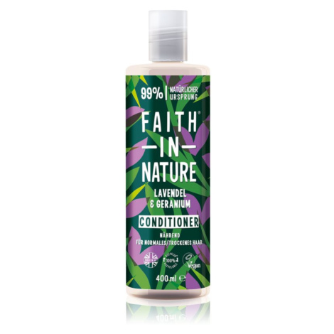 Faith In Nature Lavender & Geranium přírodní kondicionér pro normální až suché vlasy 400 ml