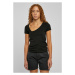 Ladies Organic Asymmetric Neckline Tee - black