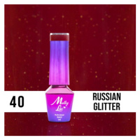 40. MOLLY LAC gél lak - Rusian Glitter 5ML