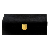 H&L Šperkovnice Velvet se zlatým klipem, černá