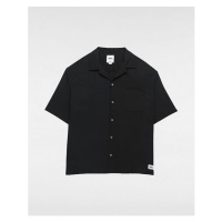 VANS Premium Camp Collar Woven Short Sleeve Shirt Unisex Black, Size