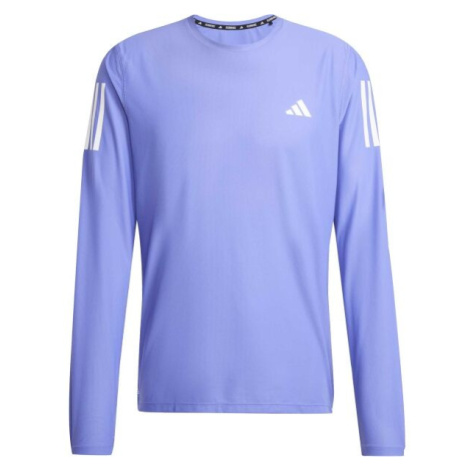 adidas OWN THE RUN LONG SLEEVE TOP Pánské běžecké triko, fialová, velikost