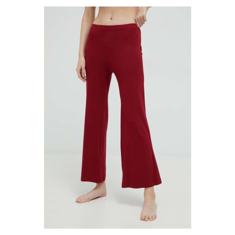 Pyžamové kalhoty Calvin Klein Underwear vínová barva