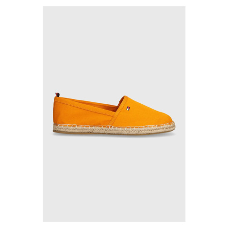 Espadrilky Tommy Hilfiger BASIC TOMMY FLAT ESPADRILLE oranžová barva, FW0FW06497