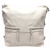 Velká perleťově bílá kabelka a batoh 2v1