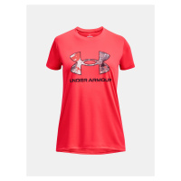Červené sportovní tričko Under Armour UA Tech Print BL SSC