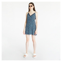 Tommy Jeans Ditsy Floral Print Lace Trim Dress Blue