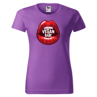 DOBRÝ TRIKO Dámské tričko s potiskem Vegan babe Barva: Fialová