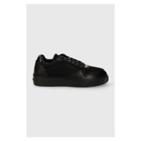 Sneakers boty Calvin Klein LOW TOP LACE UP W/ STITCH černá barva, HM0HM01368