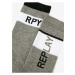 Sada dvou párů šedých pánských ponožek Replay