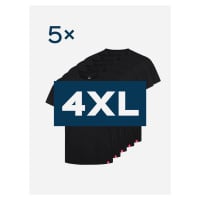 Pětipack černých pánských triček AGEN - 4XL