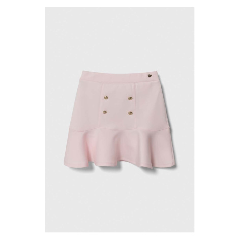 Dětská sukně Guess růžová barva, mini, áčková